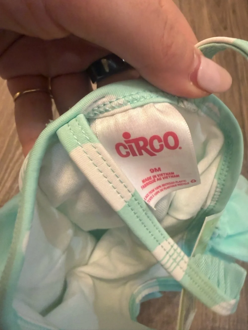Circo Baby Teal Polka Dot Tutu Bathing Swim Suit Size 9 Months